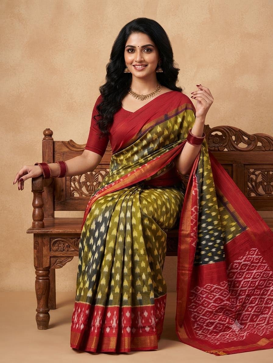 Lightweight Ikat Silk - PSRGL28-LSWBCTDCC-13