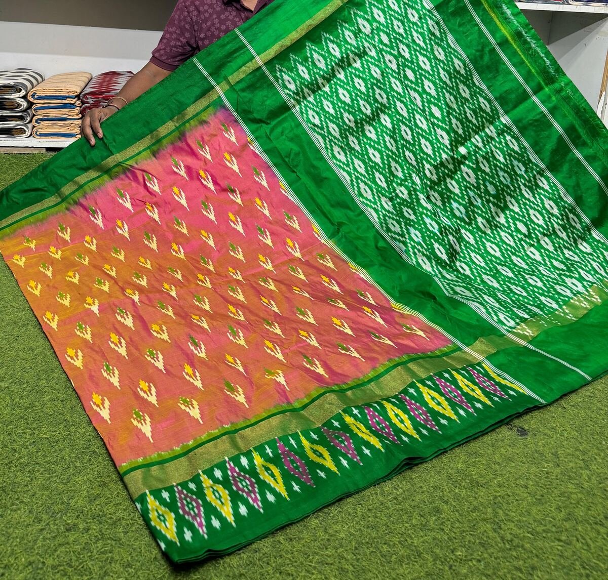 Lightweight Ikat Silk - PSRGN04-LSWBDTDDC-04