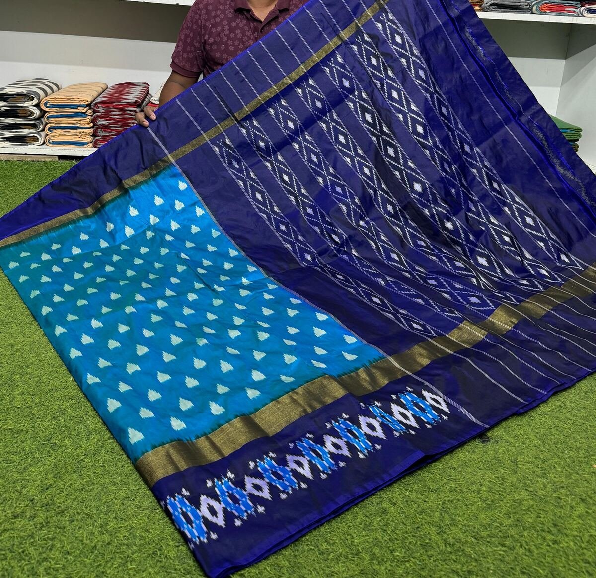 Lightweight Ikat Silk - PSRGN04-LSWBDTDDC-10
