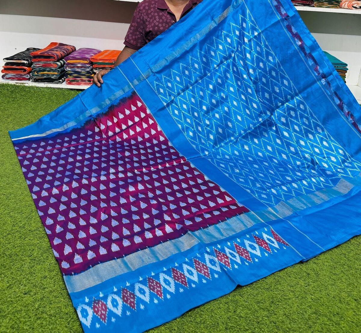 Lightweight Ikat Silk - PSRGN04-LSWBDTDDC-29