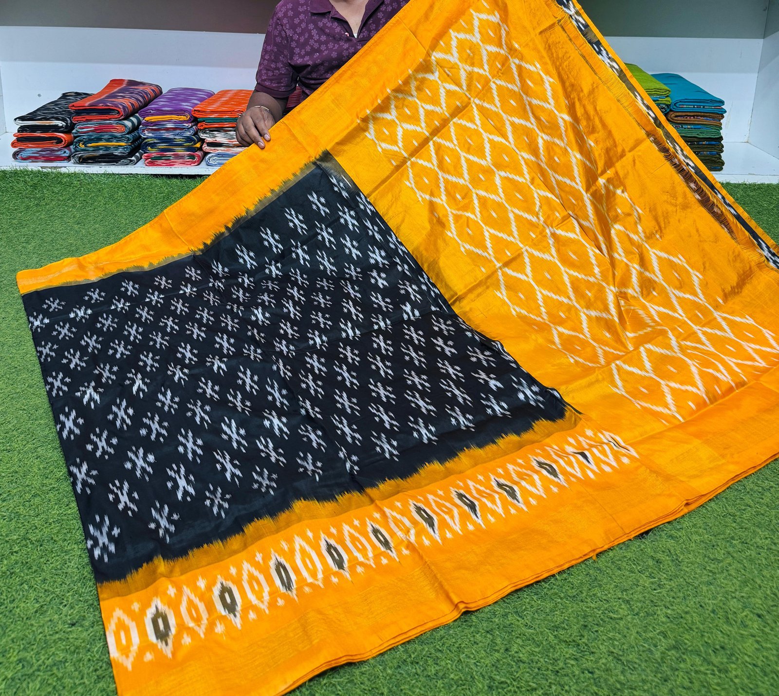 Lightweight Ikat Silk - PSRGN18-LSWBDTDDC-04