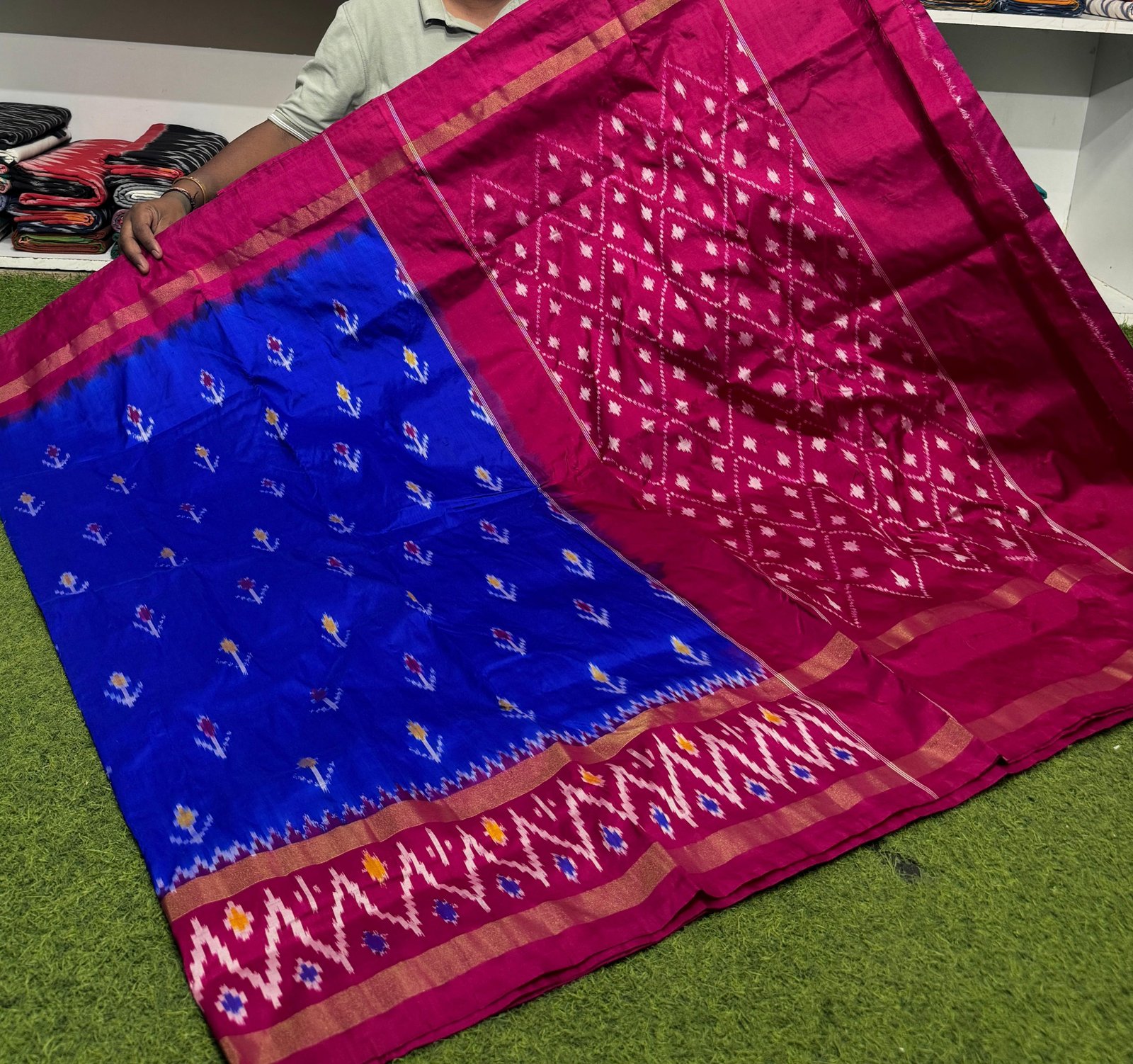 Lightweight Ikat Silk - PSRGN18-LSWBDTDDC-07
