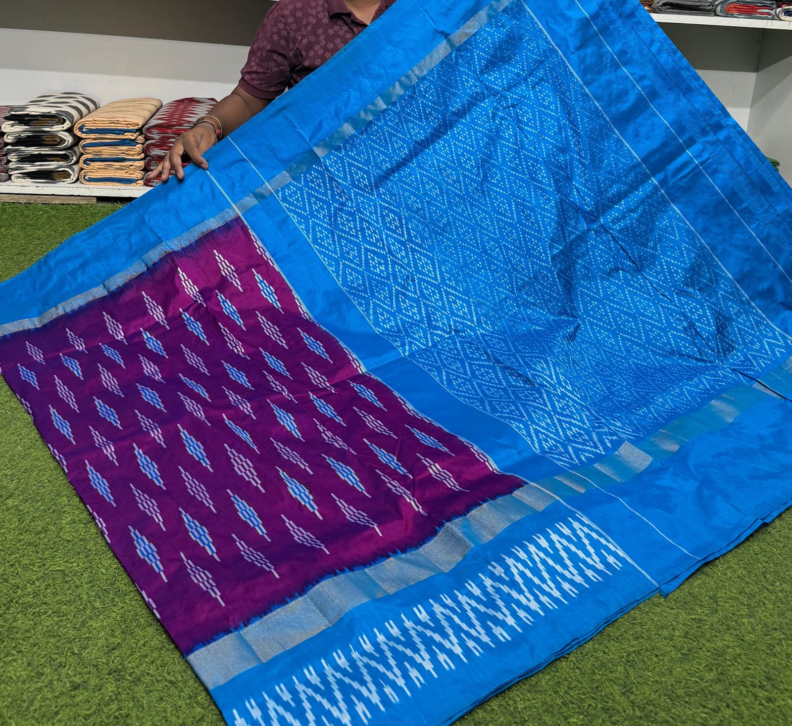 Lightweight Ikat Silk - PSRGN18-LSWBDTDDC-14