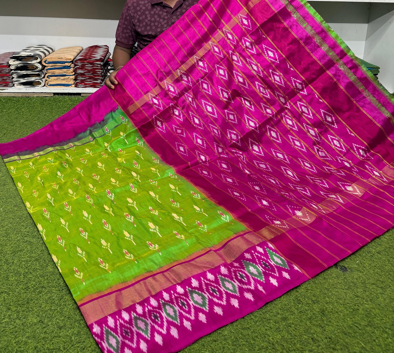 Lightweight Ikat Silk - PSRGN18-LSWBDTDDC-22