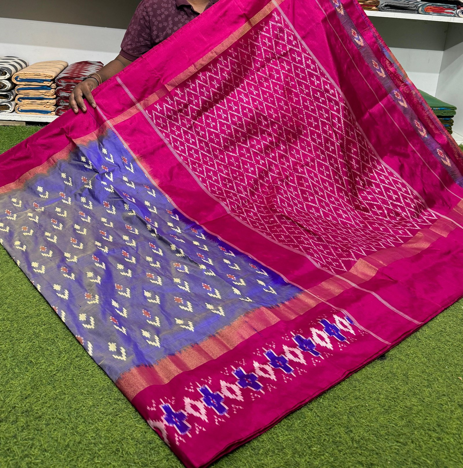 Lightweight Ikat Silk - PSRGN18-LSWBDTDDC-27