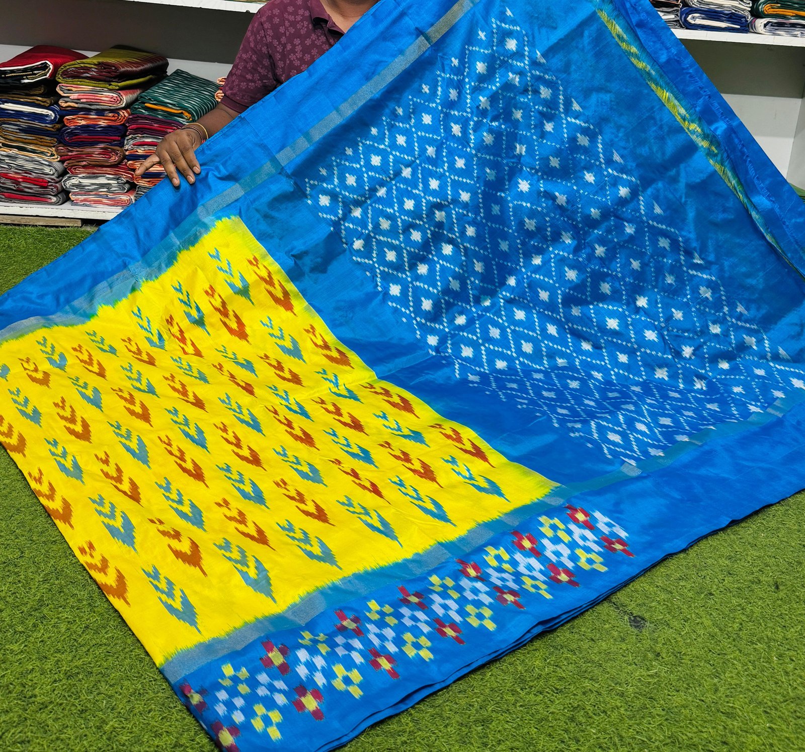 Lightweight Ikat Silk - PSRGN18-LSWBDTDDC-34