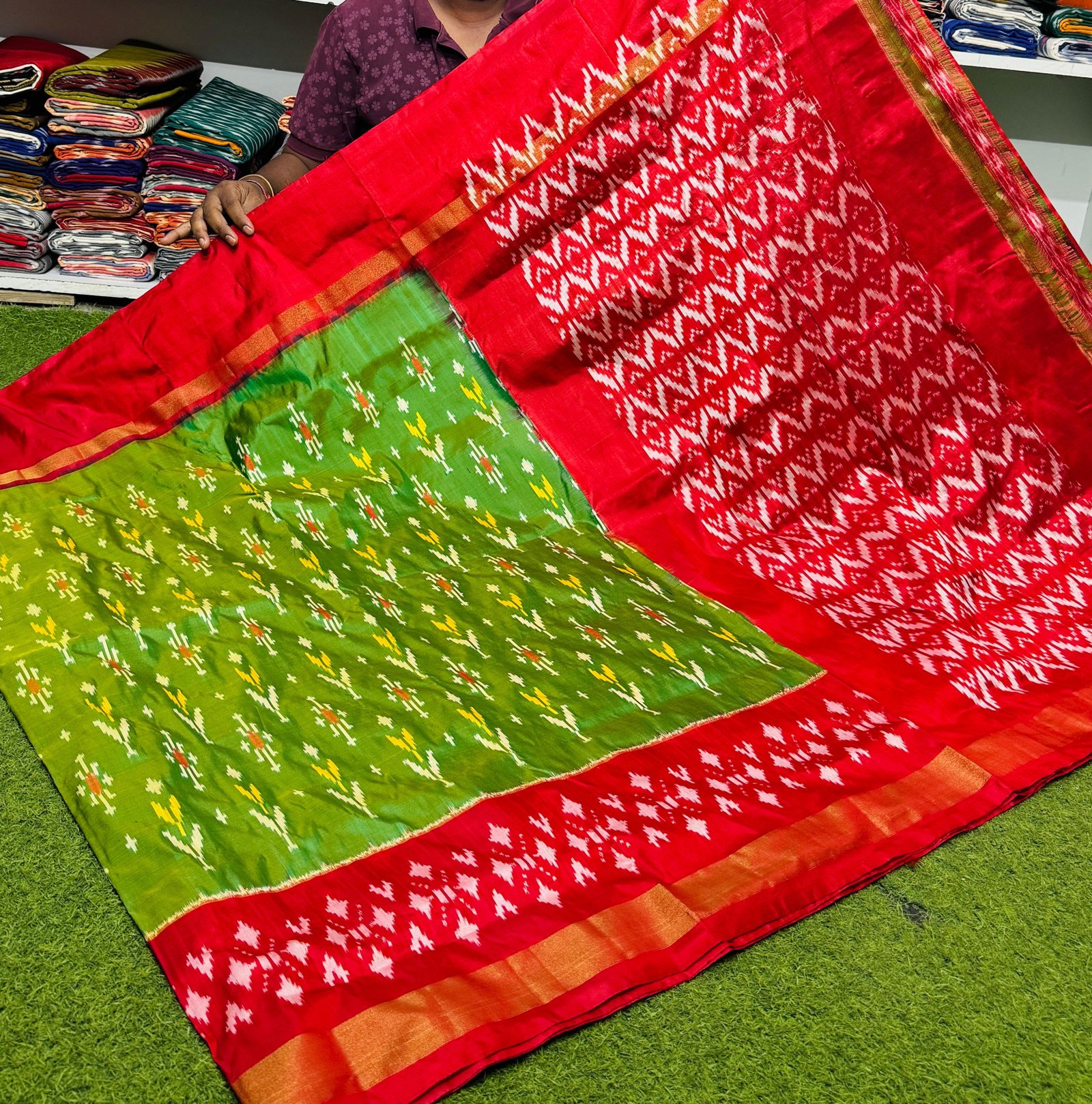 Lightweight Ikat Silk - PSRGN18-LSWBDTDDC-39
