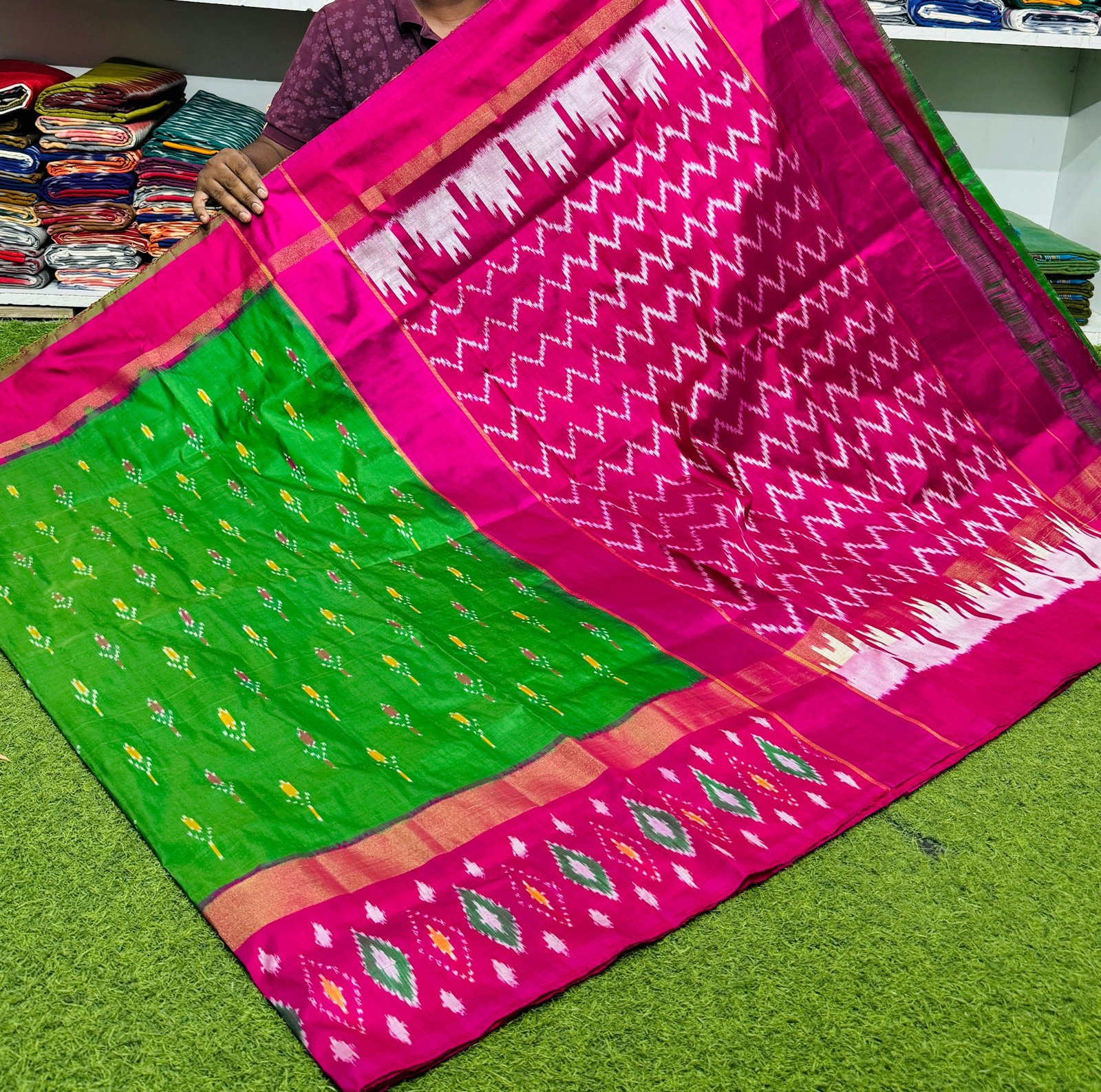 Lightweight Ikat Silk - PSRGN18-LSWBDTDDC-40