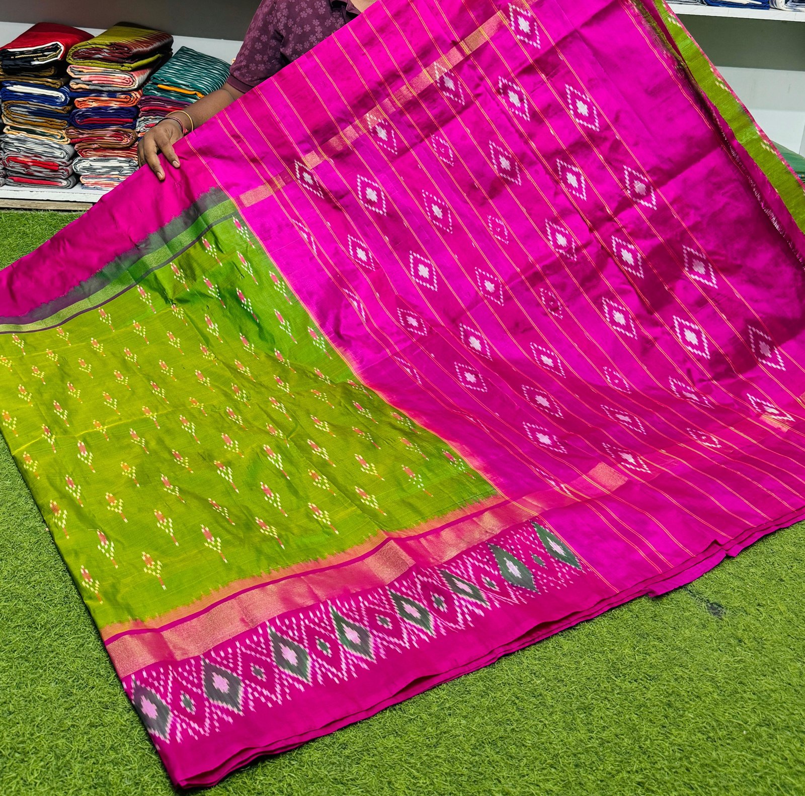 Lightweight Ikat Silk - PSRGN18-LSWBDTDDC-41