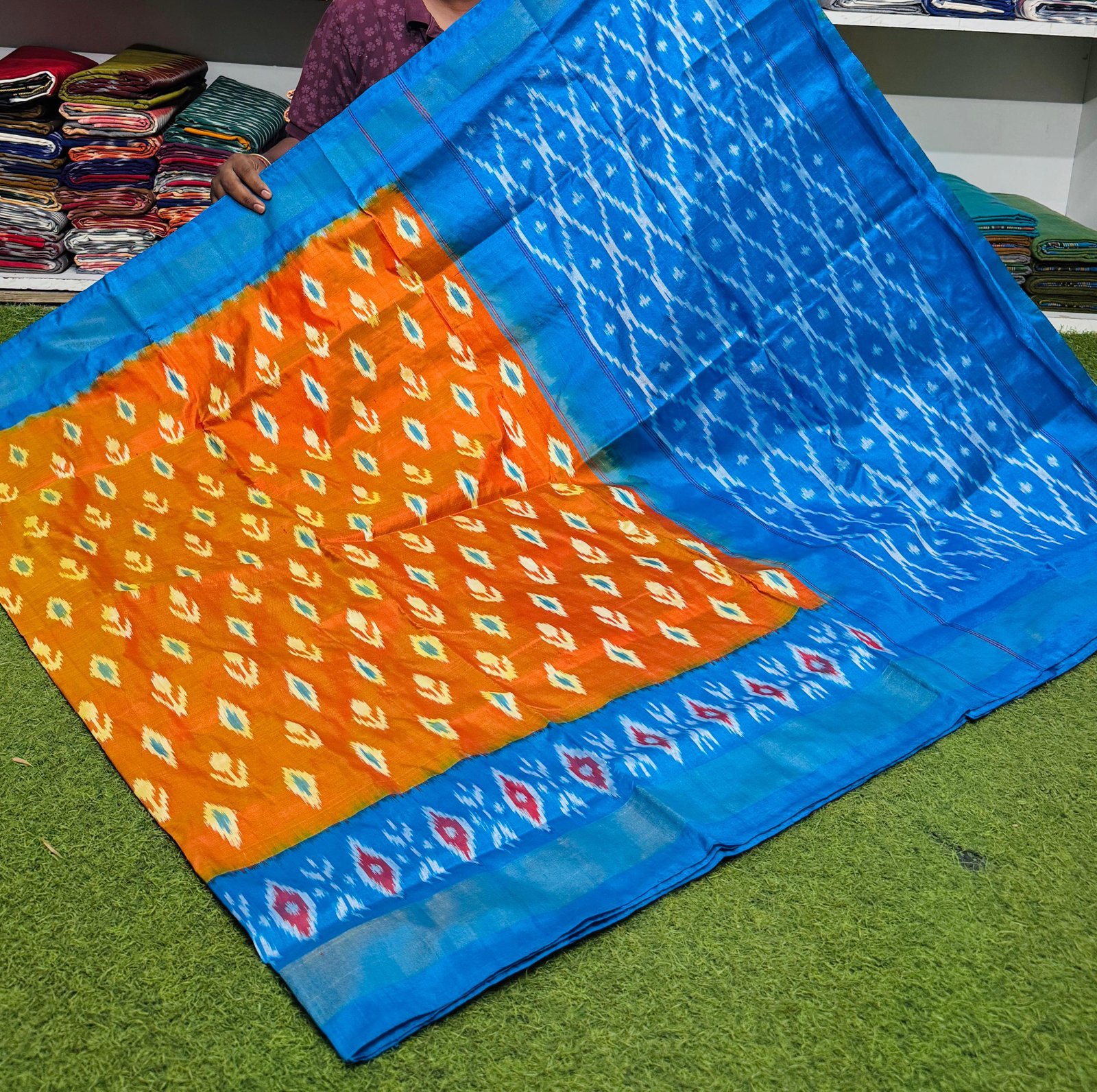 Lightweight Ikat Silk - PSRGN18-LSWBDTDDC-42