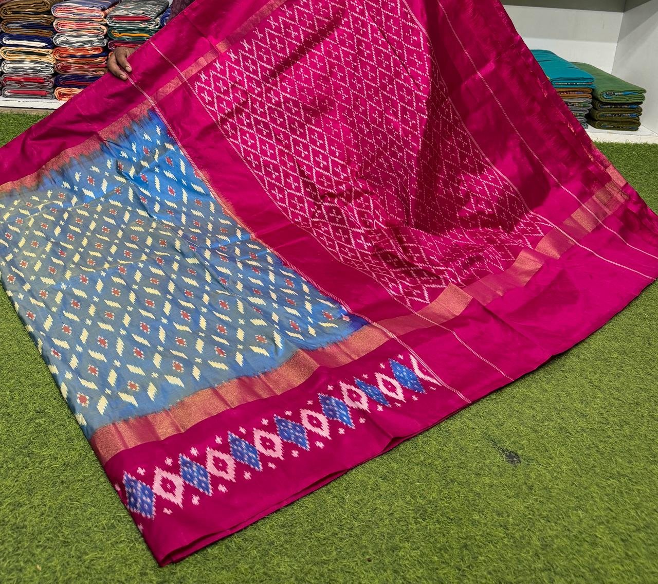 Lightweight Ikat Silk - PSRGN18-LSWBDTDDC-49