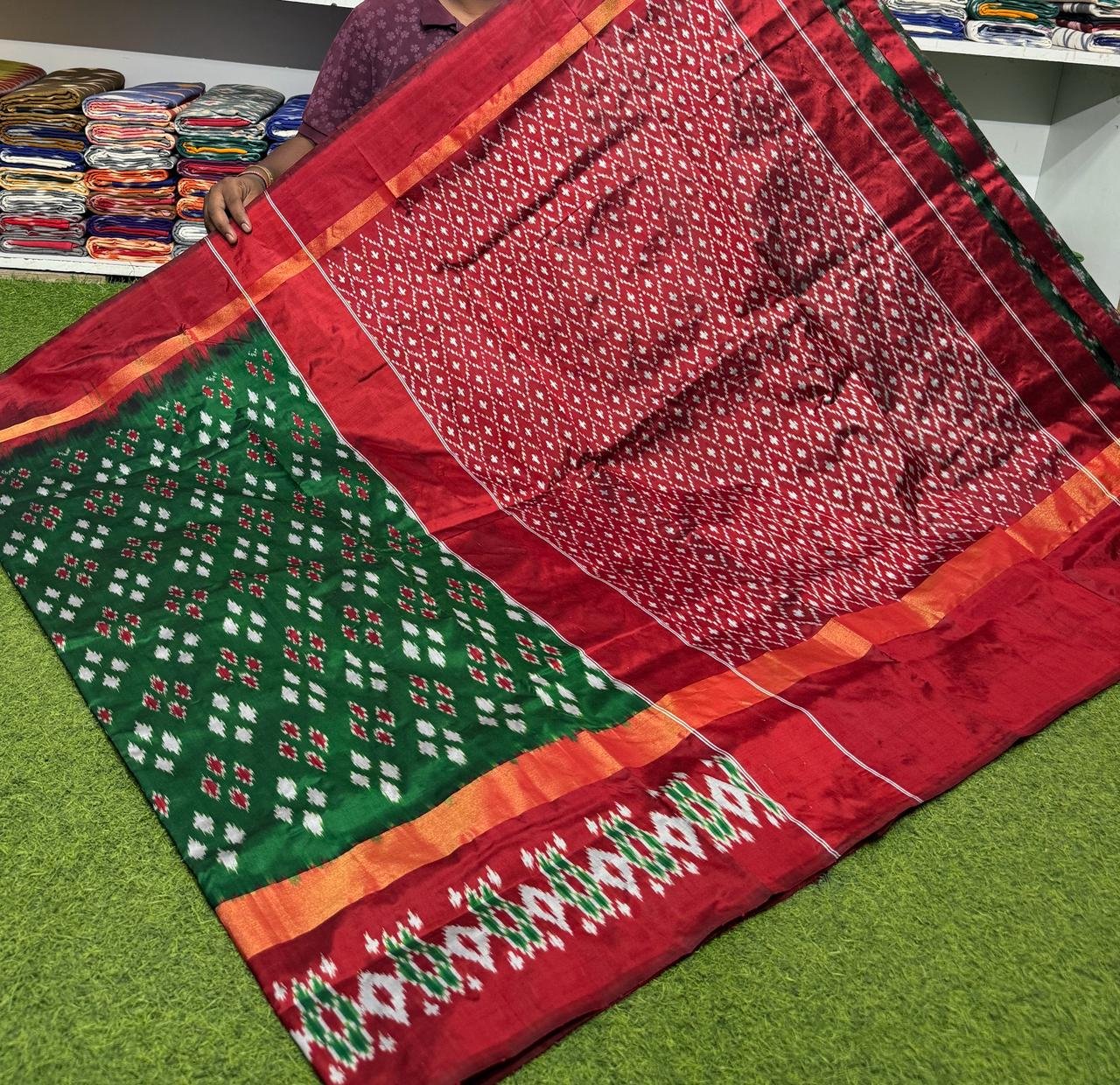 Lightweight Ikat Silk - PSRGN18-LSWBDTDDC-55