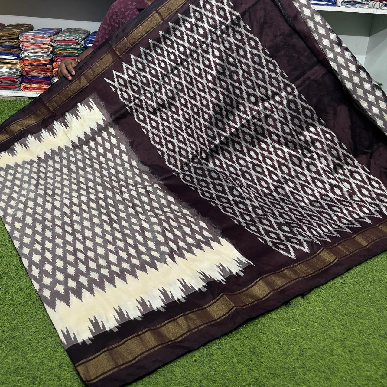 Lightweight Ikat Silk - PSRGN18-LSWBDTDDC-62