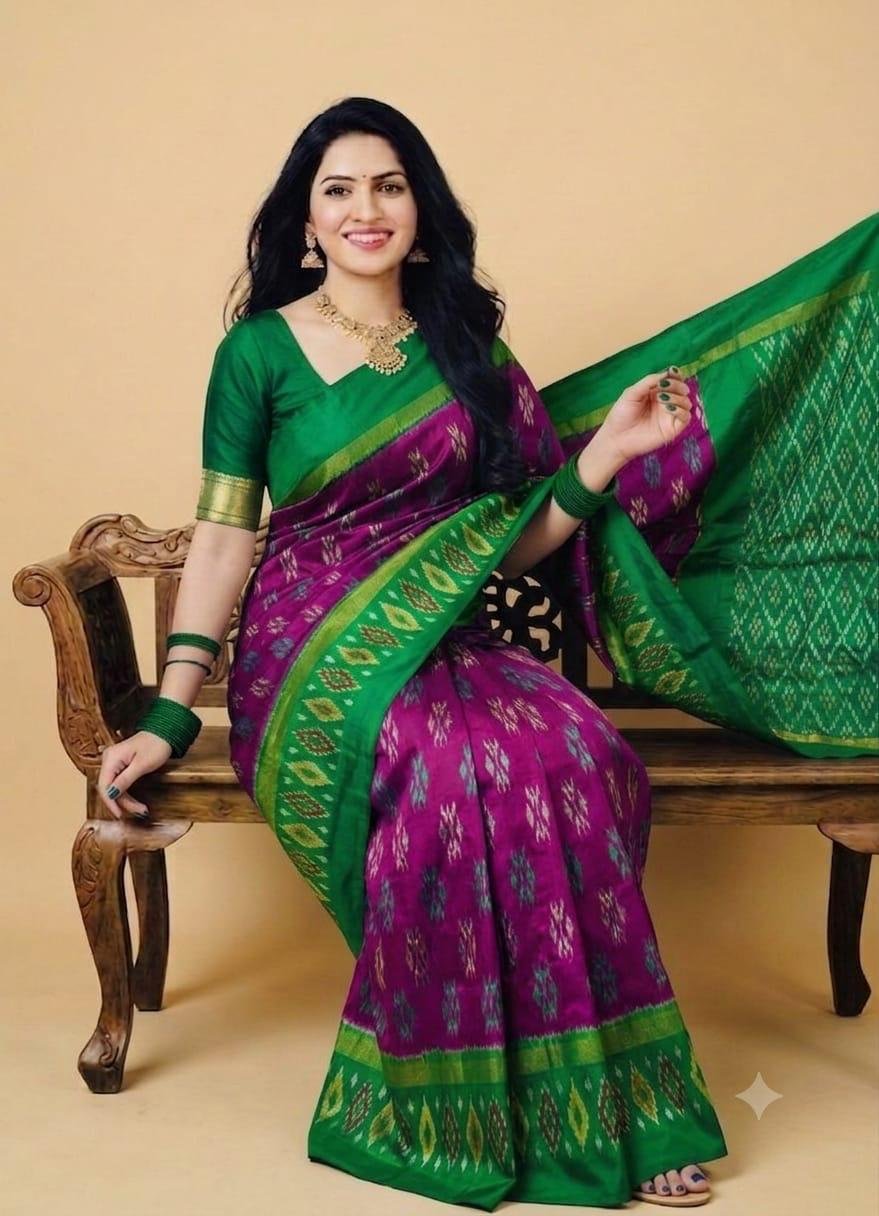 Lightweight Ikat Silk - PSRGN26-LSWBCTDCC-04