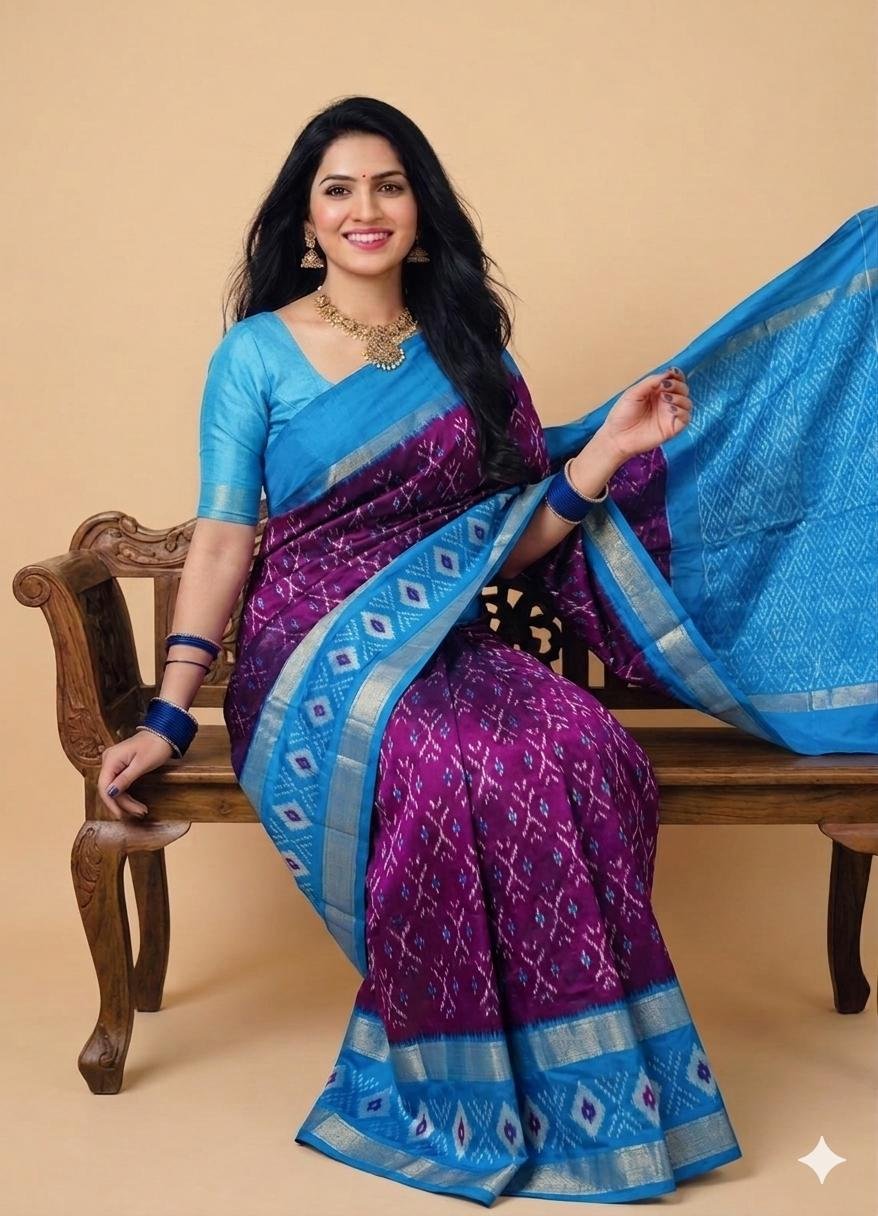 Lightweight Ikat Silk - PSRGN26-LSWBCTDCC-08