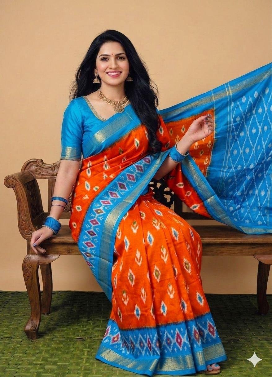 Lightweight Ikat Silk - PSRGN26-LSWBCTDCC-27