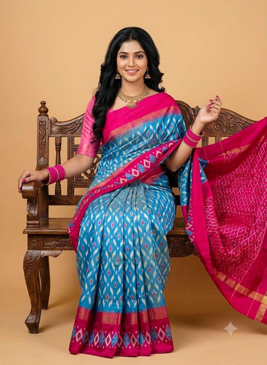 Lightweight Ikat Silk - PSRGN26-LSWBCTDCC-44