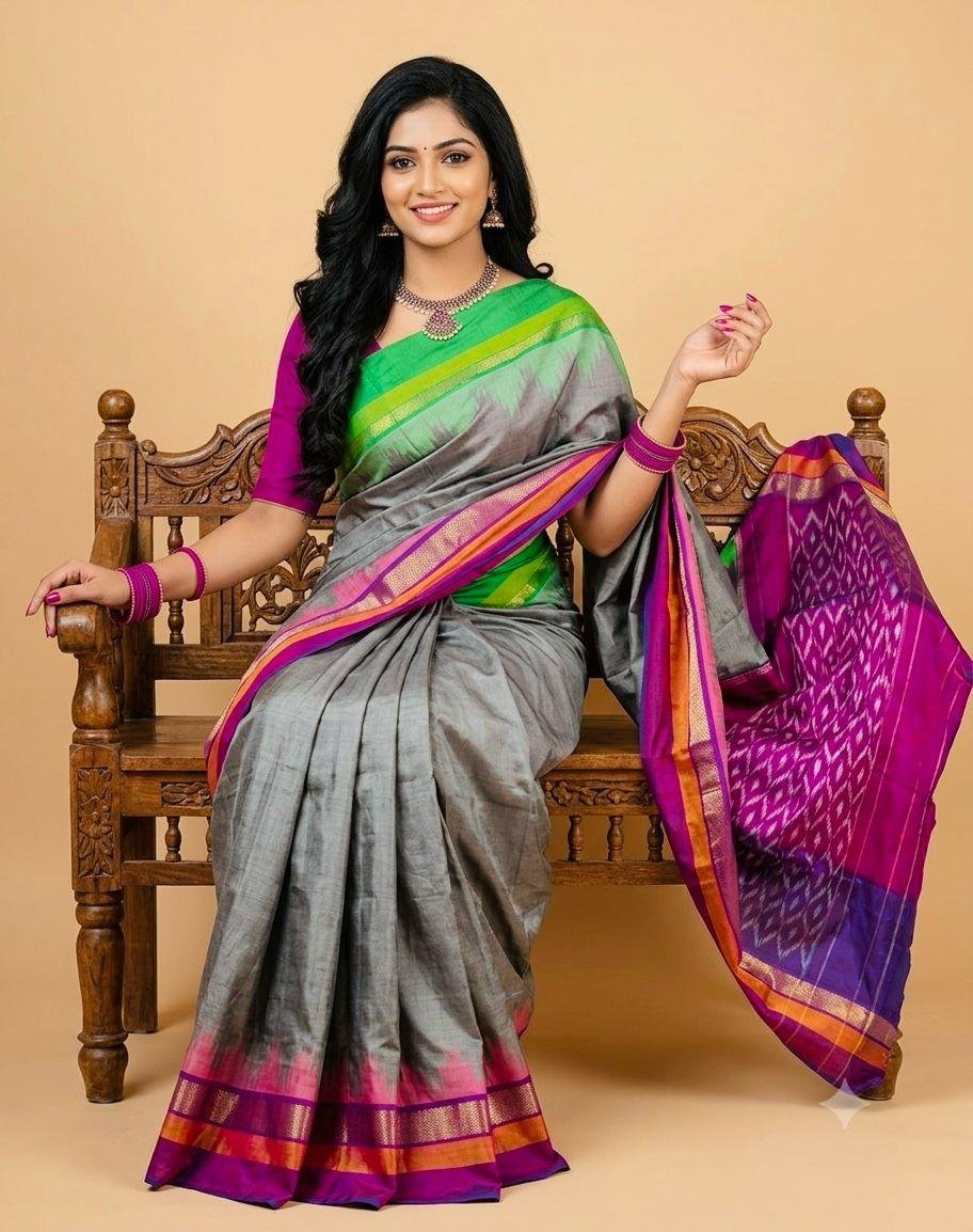 Lightweight Ikat Silk - PSRGN26-LSWBCTDCC-58