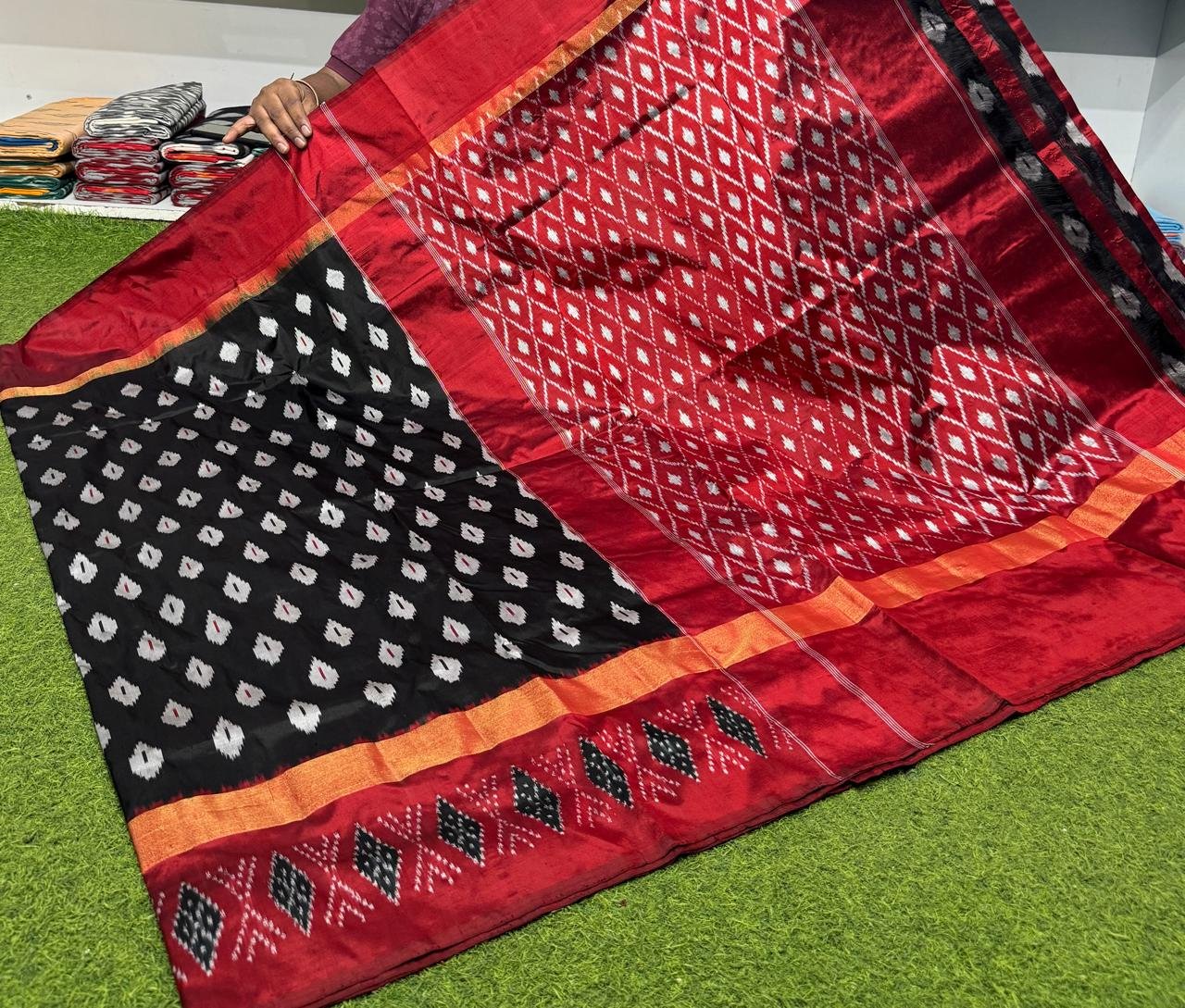 Lightweight Ikat Silk - PSRGO01-LSWBDTZCD-10
