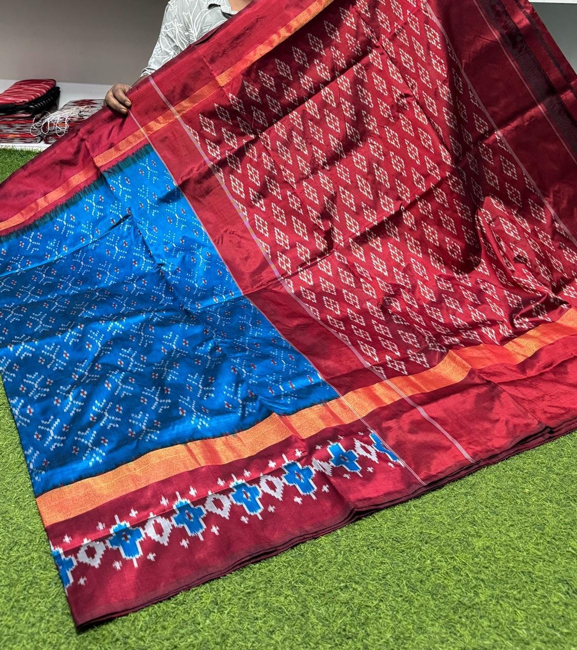 Lightweight Ikat Silk - PSRGO01-LSWBDTZCD-35