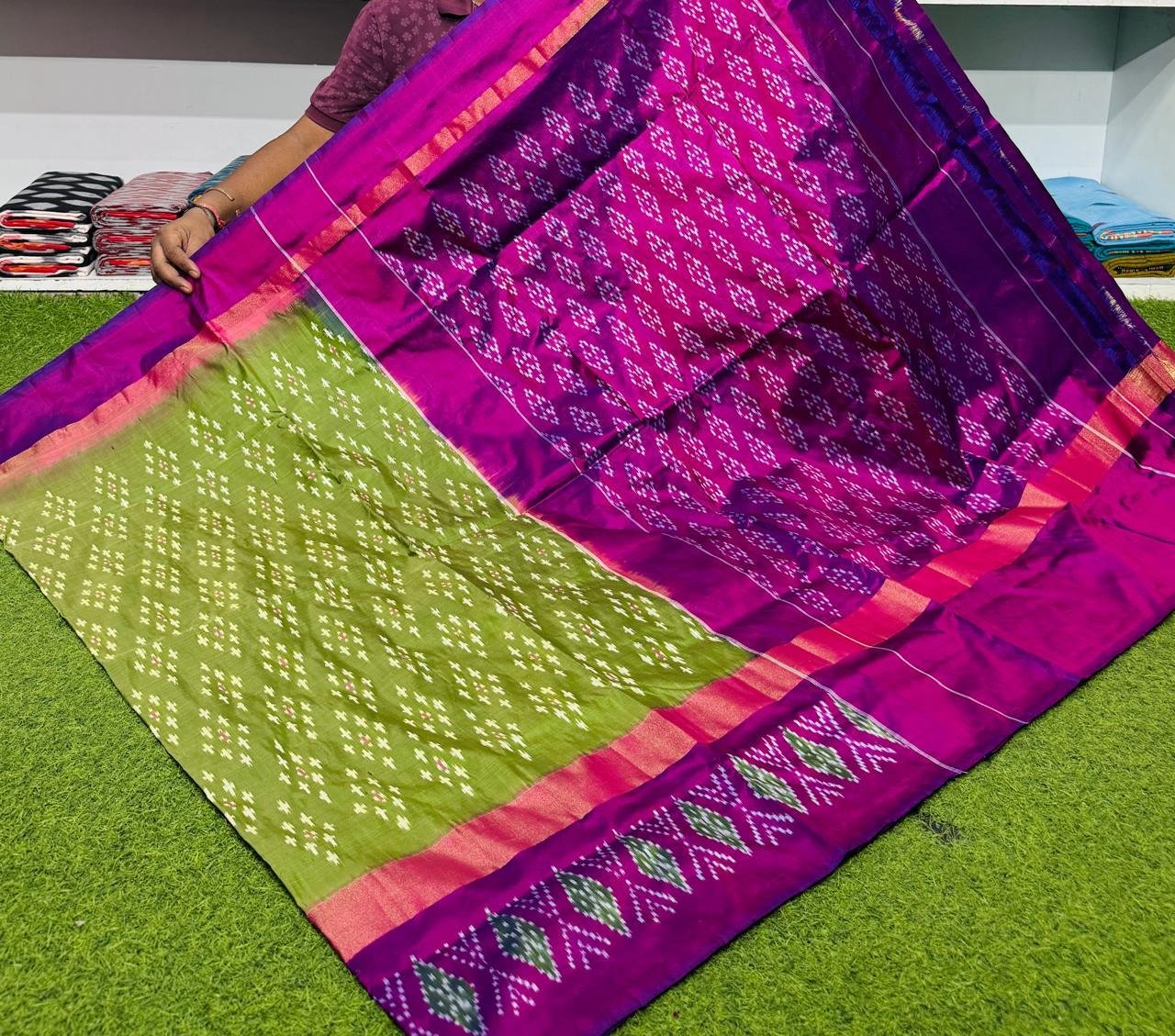 Lightweight Ikat Silk - PSRGO01-LSWBDTZCD-70