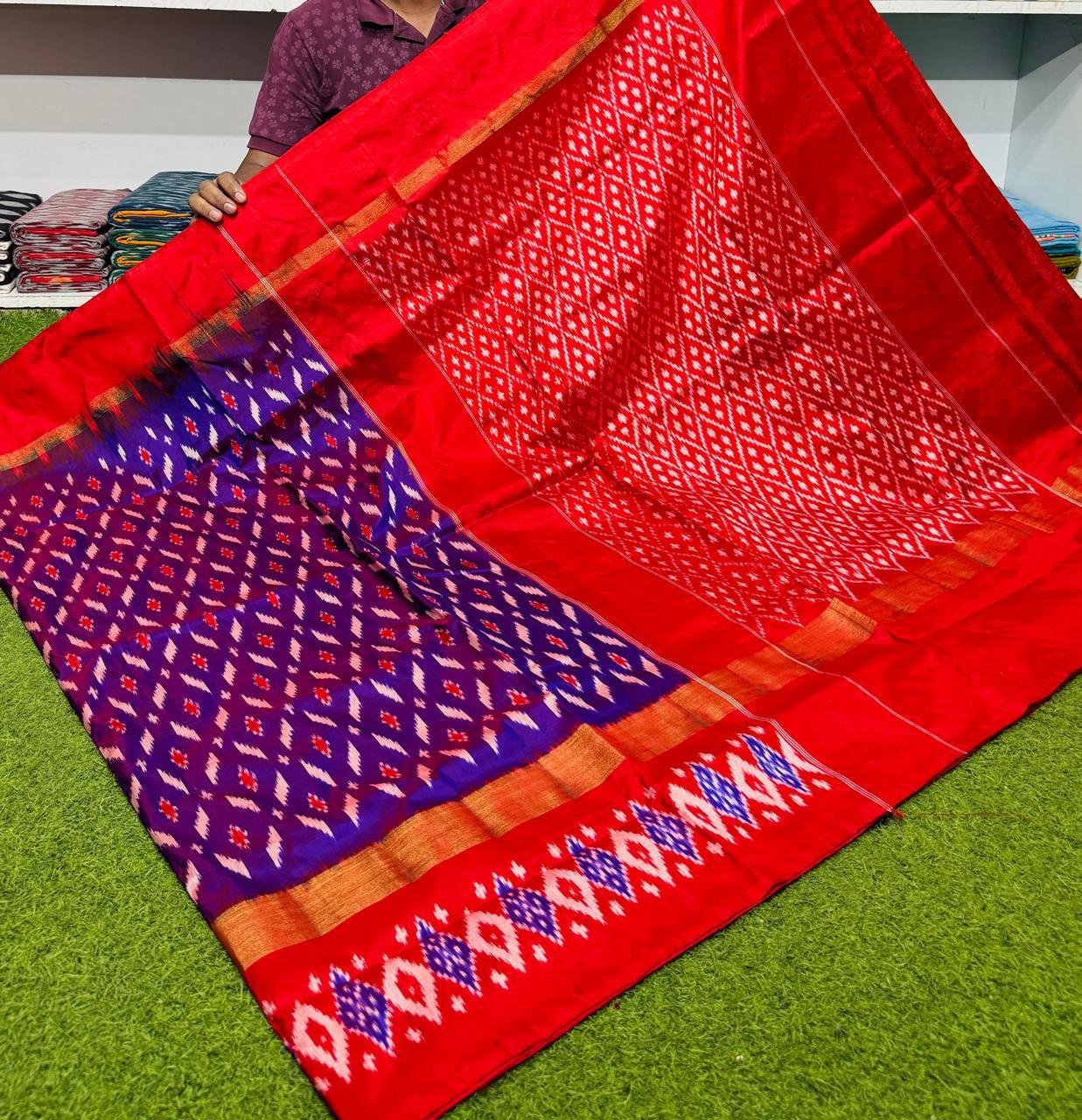 Lightweight Ikat Silk - PSRGO26-LSWBDTFDD-83