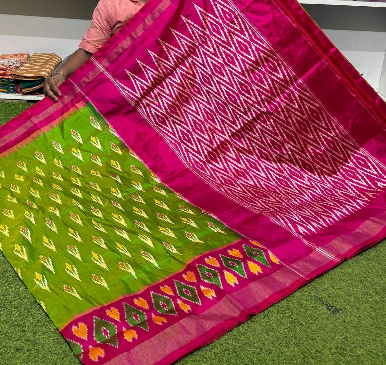 Lightweight Ikat Silk - PSRGO29-LSWBDTFDD-13