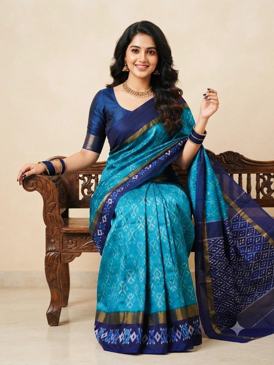 Lightweight Ikat Silk - PSRGS11-LSWBCTZCD-01