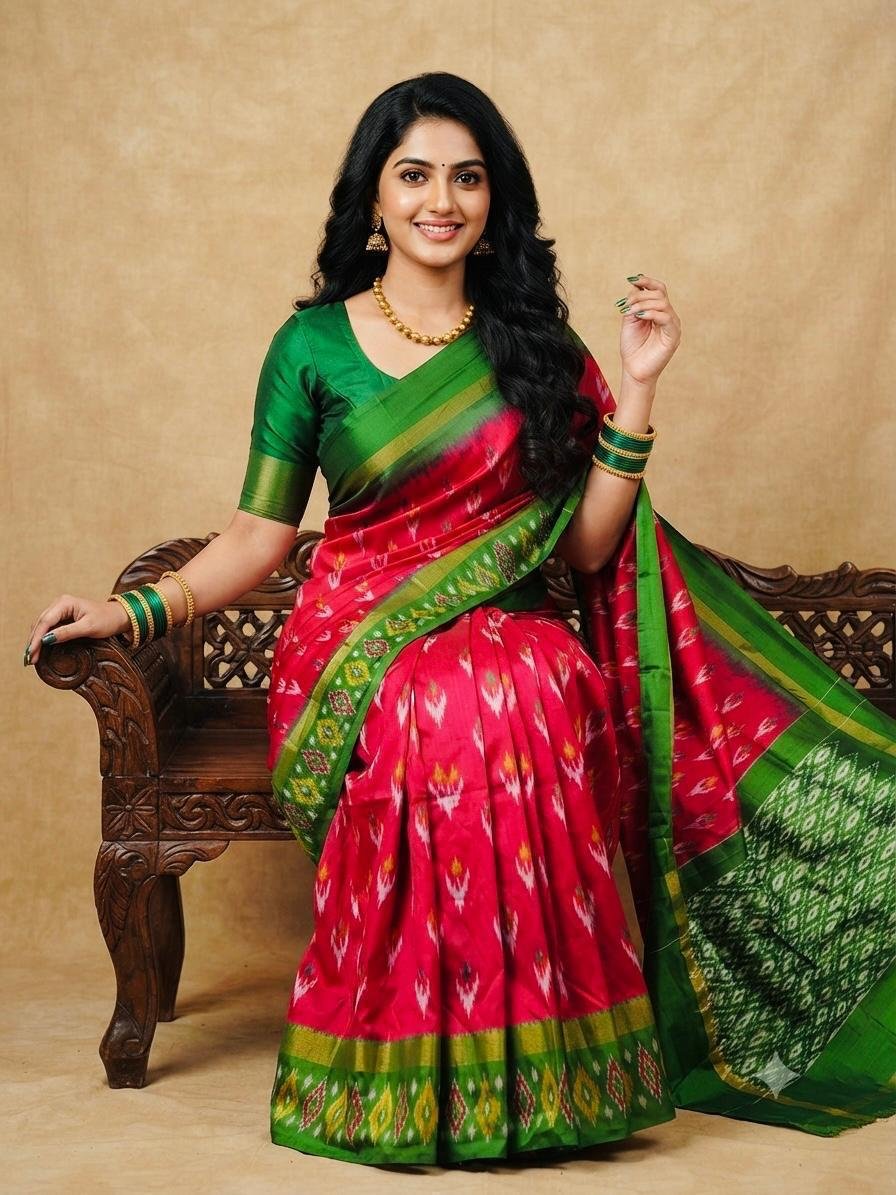 Lightweight Ikat Silk - PSRGS11-LSWBCTZCD-12