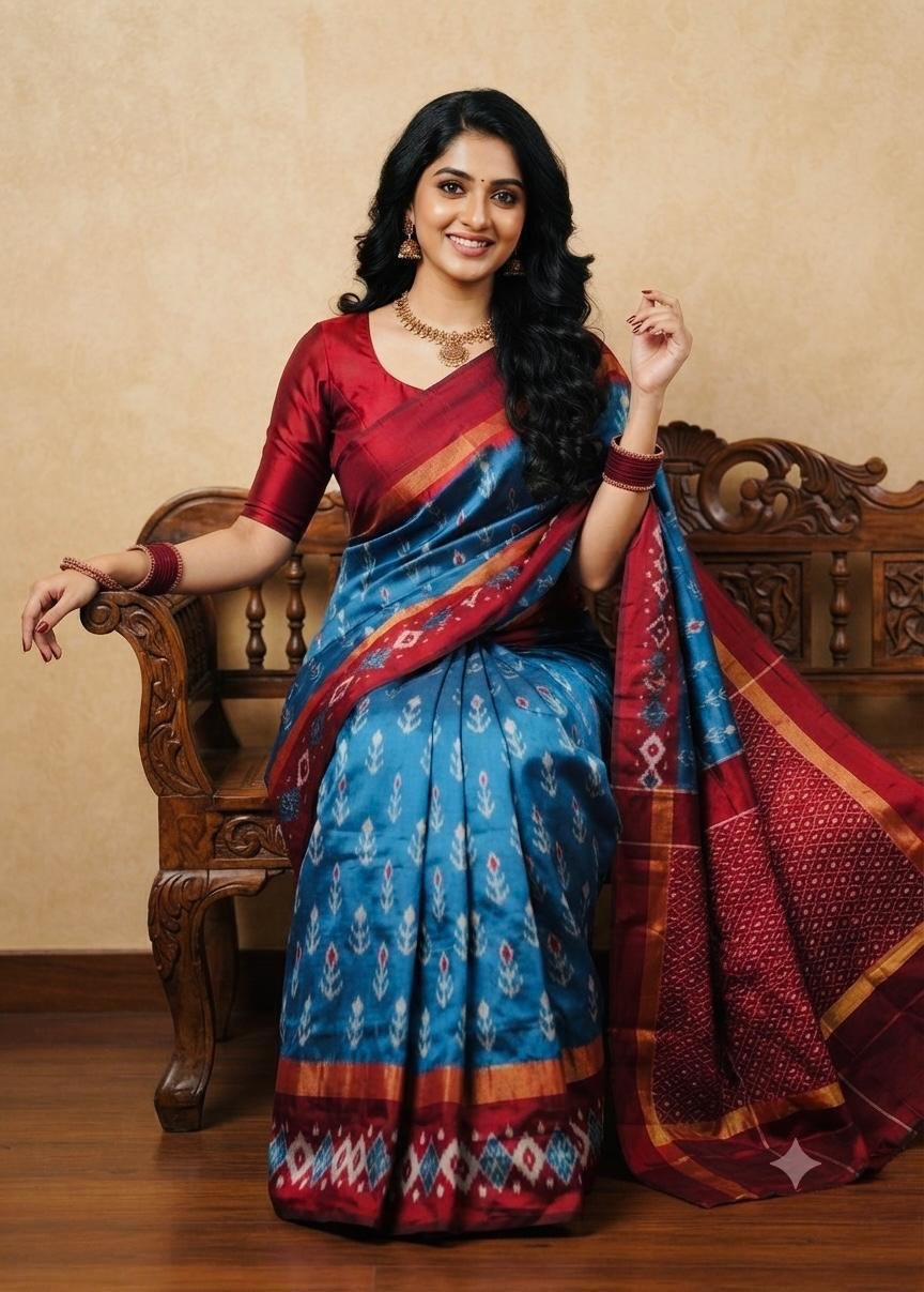 Lightweight Ikat Silk - PSRGS11-LSWBCTZCD-15