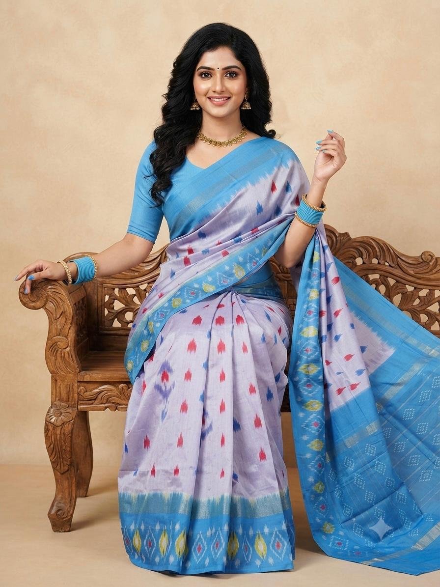 Lightweight Ikat Silk - PSRGS11-LSWBCTZCD-16