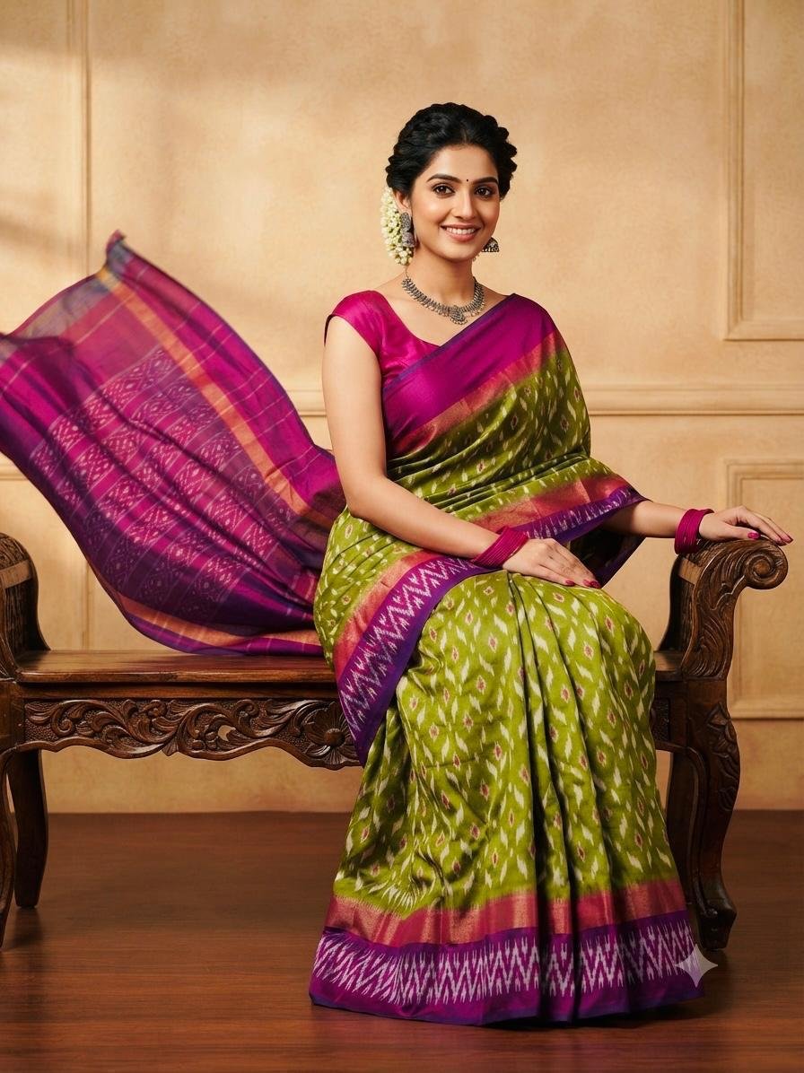 Lightweight Ikat Silk - PSRGS11-LSWBCTZCD-17