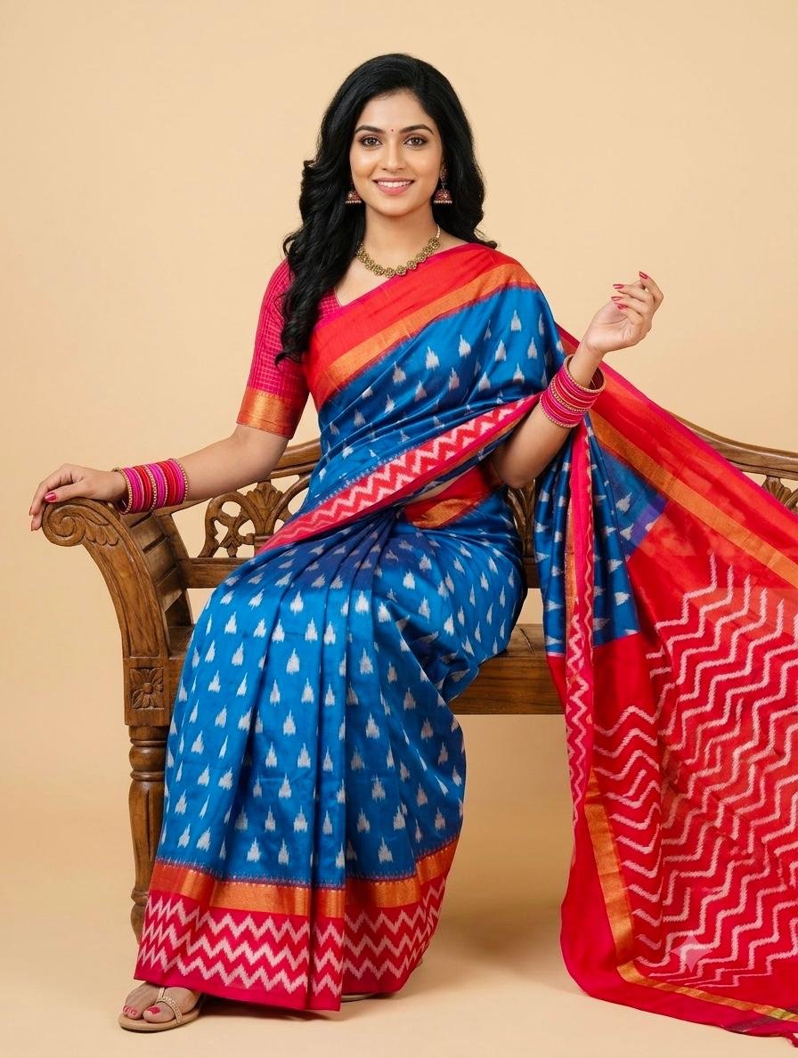 Lightweight Ikat Silk - PSRGS11-LSWBCTZCD-29