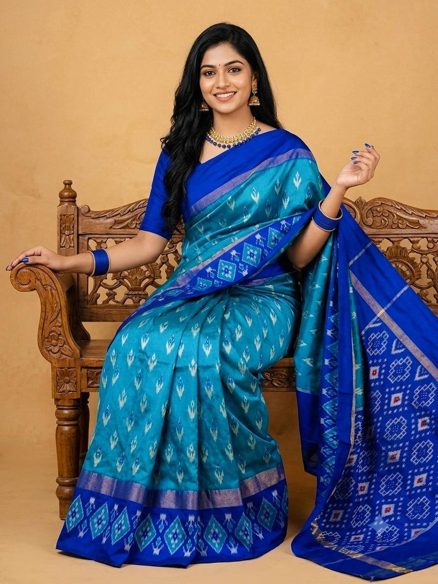 Lightweight Ikat Silk - PSRGS11-LSWBCTZCD-35