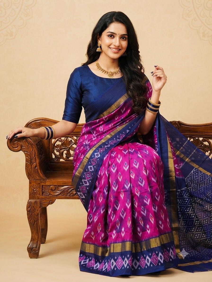 Lightweight Ikat Silk - PSRGS11-LSWBCTZCD-41