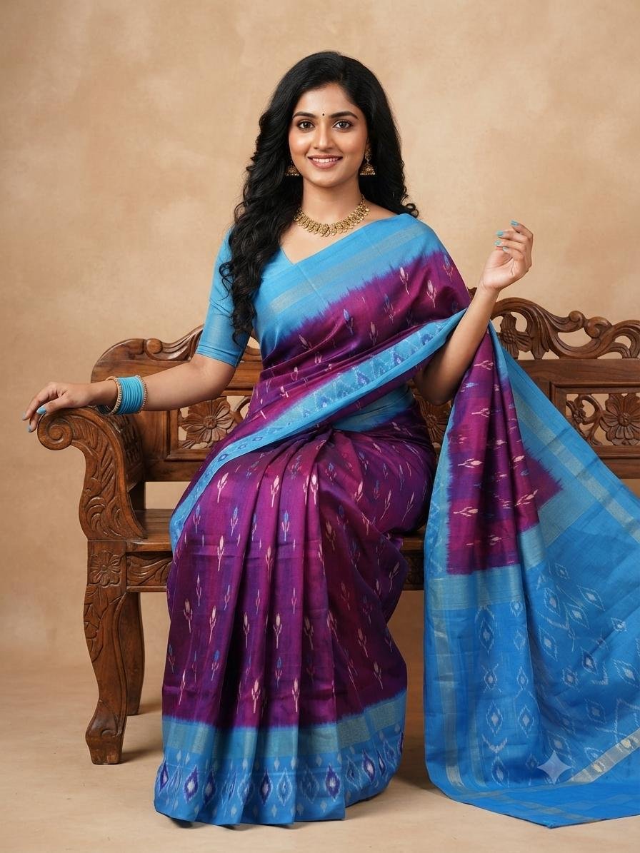 Lightweight Ikat Silk - PSRGS11-LSWBCTZCD-42