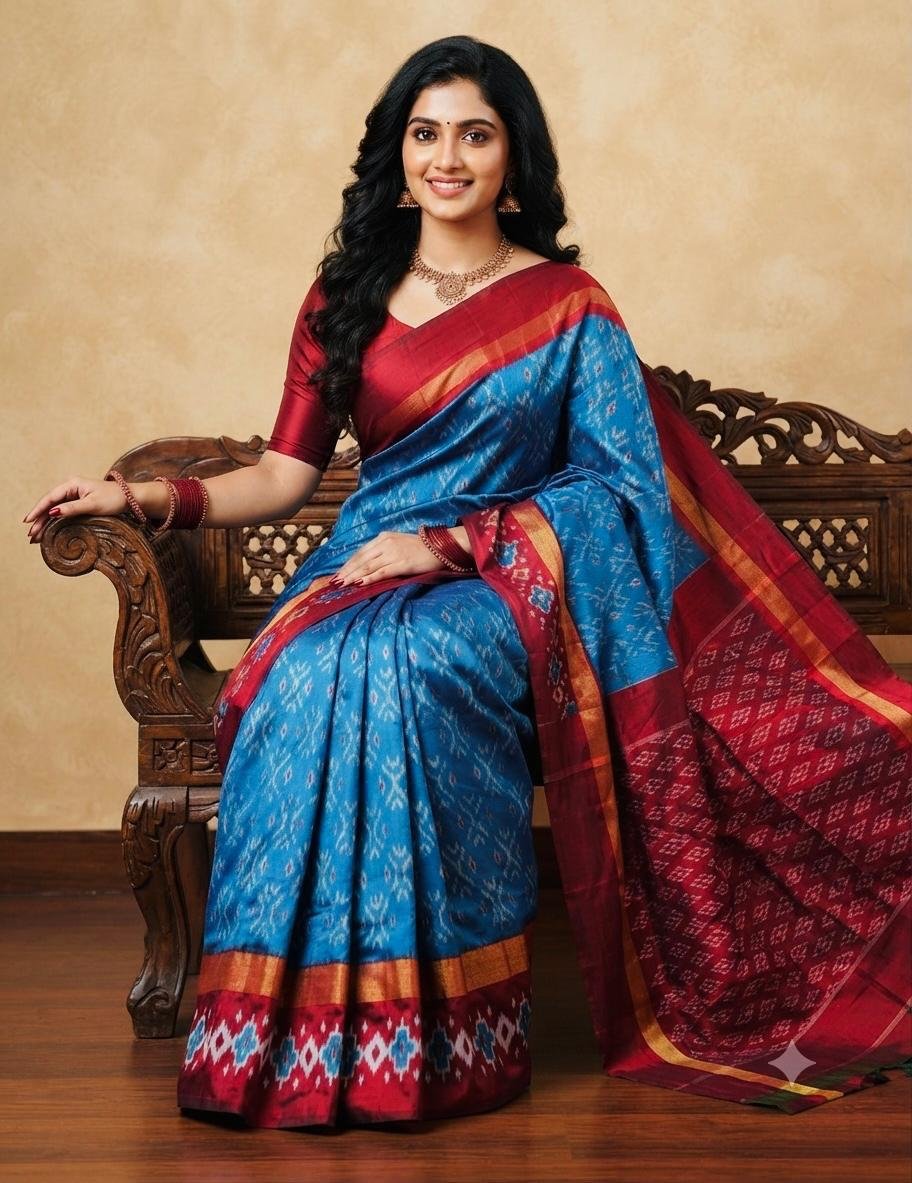 Lightweight Ikat Silk - PSRGS11-LSWBCTZCD-43