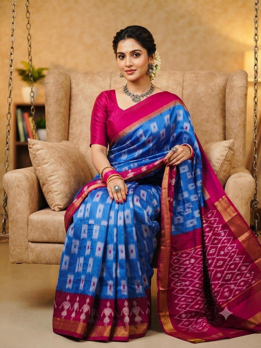 Lightweight Ikat Silk - PSRGS11-LSWBCTZCD-49