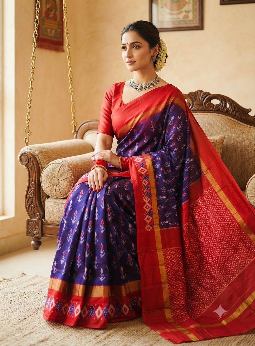 Lightweight Ikat Silk - PSRGS11-LSWBCTZCD-52