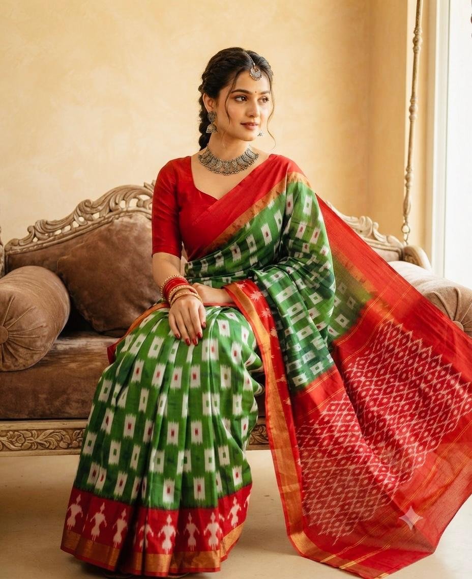 Lightweight Ikat Silk - PSRGS11-LSWBCTZCD-54