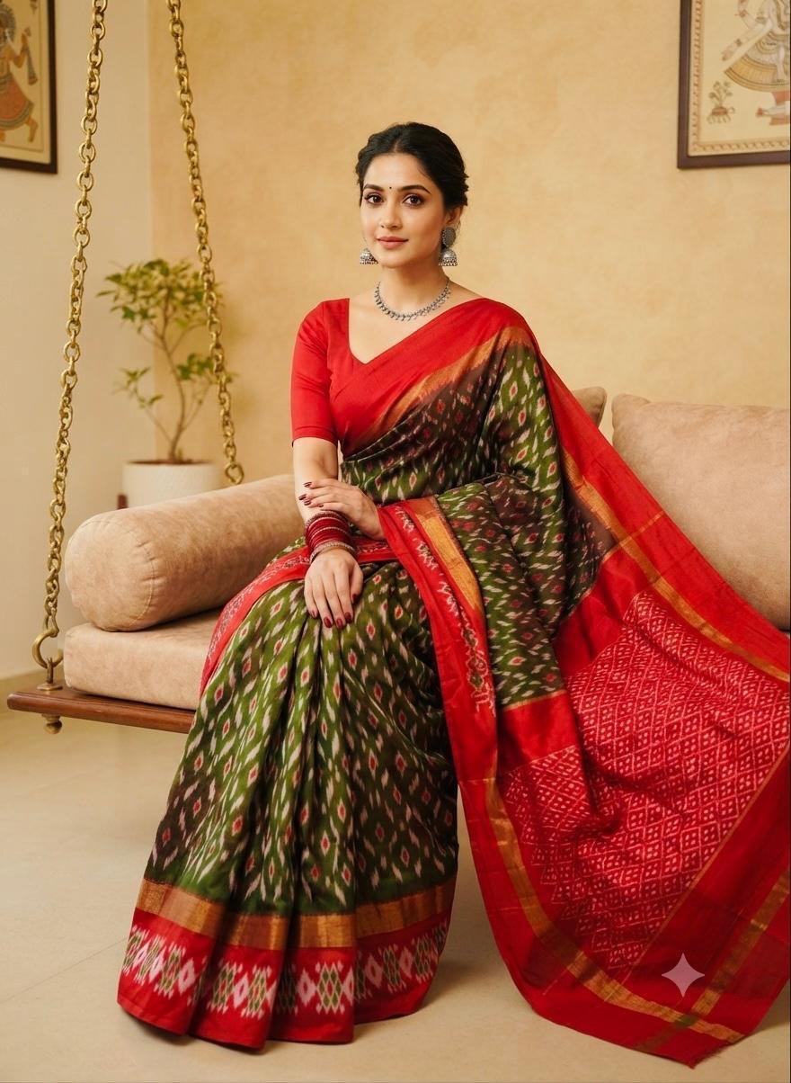 Lightweight Ikat Silk - PSRGS11-LSWBCTZCD-55