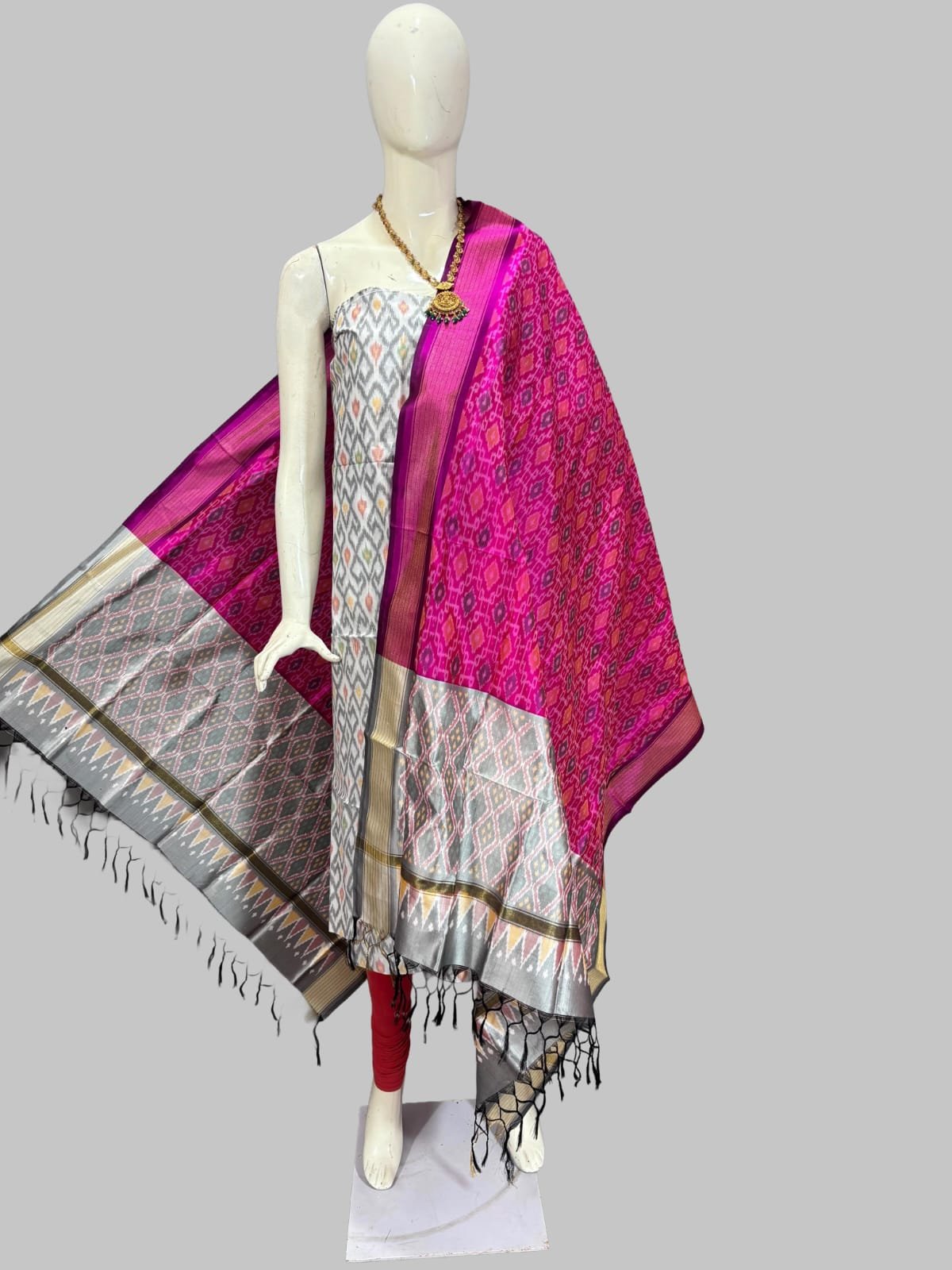 Silk Dupatta Sico Top - PSSIY22-SDSTCEBCD-04
