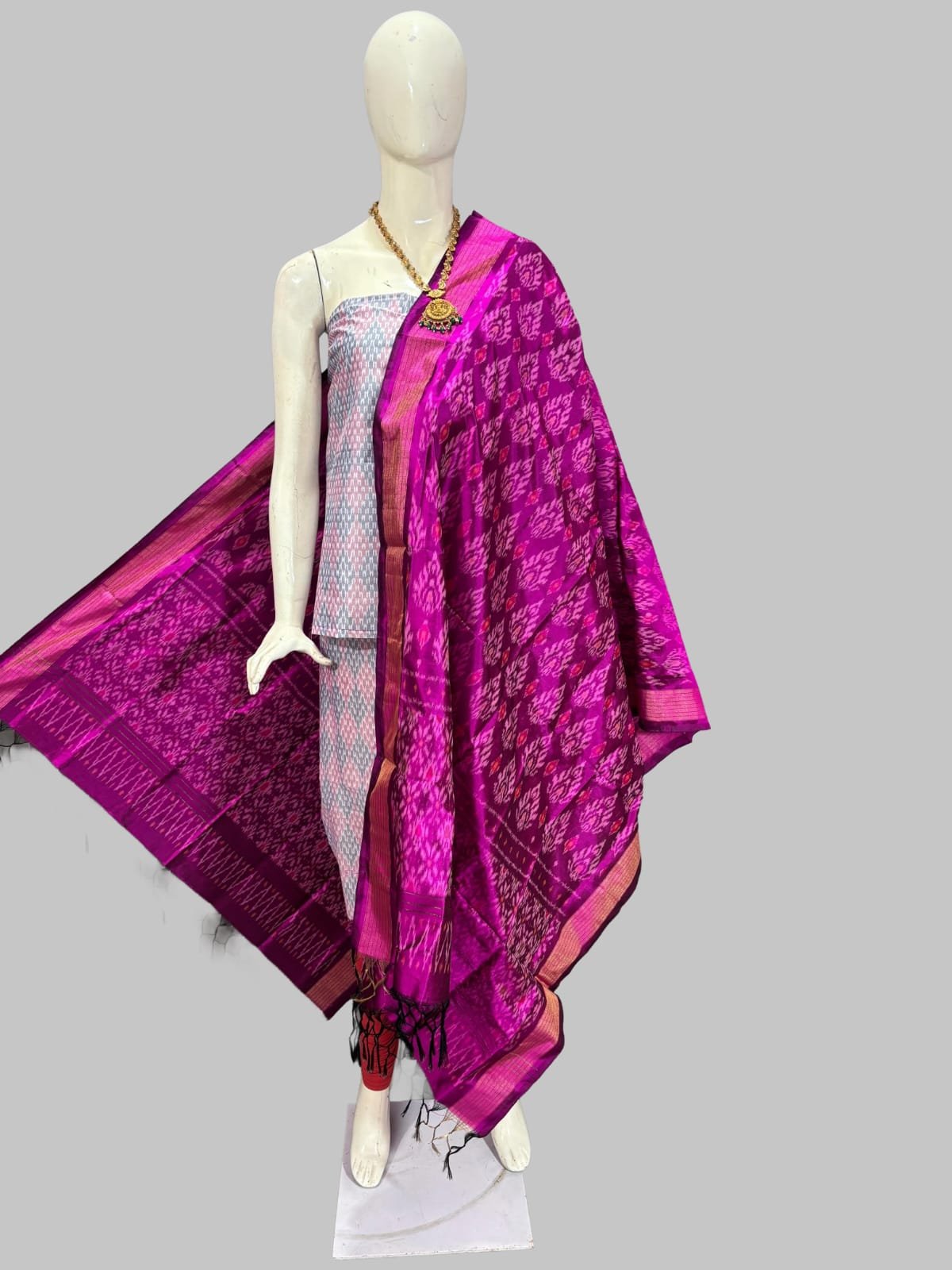 Silk Dupatta Sico Top - PSSIY22-SDSTCEBCD-06