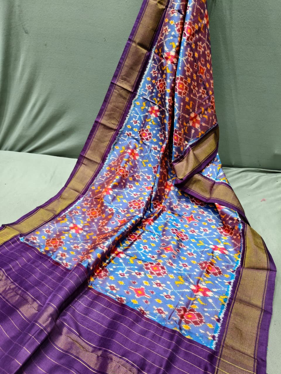 Silk Dupatta - PGMRY11-ISDPCEZCD-08