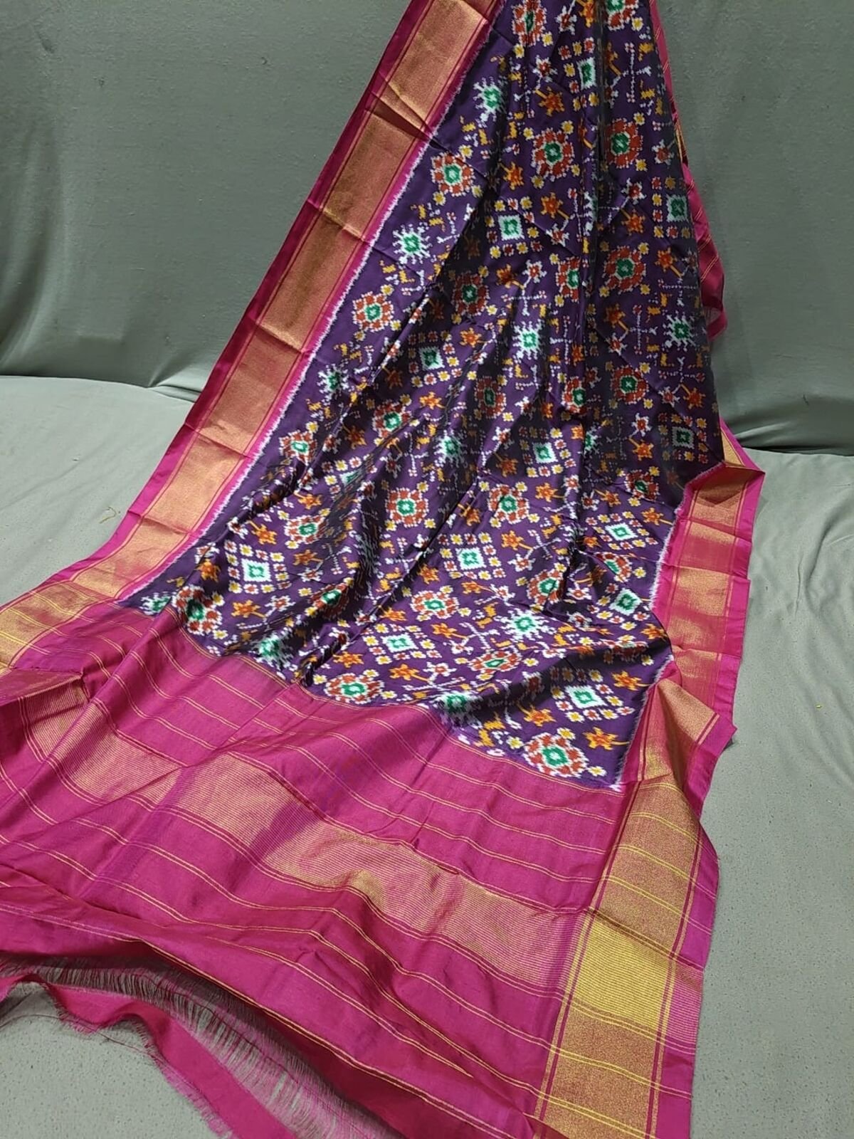 Silk Dupatta - PGMRY11-ISDPCEZCD-52