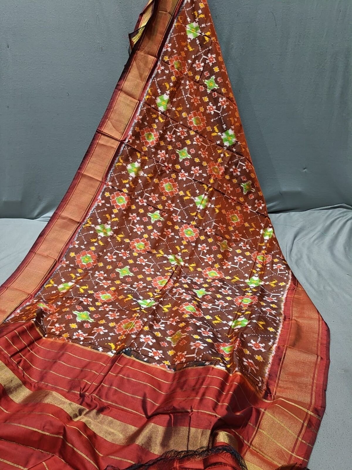Silk Dupatta - PGMRY11-ISDPCEZCD-54