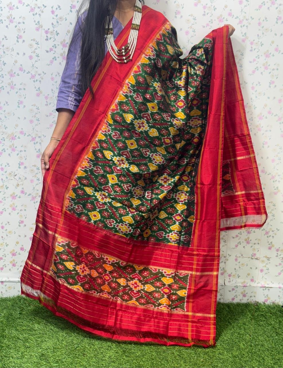 Silk Dupatta - PSDHY13-ISDPDECDC-02