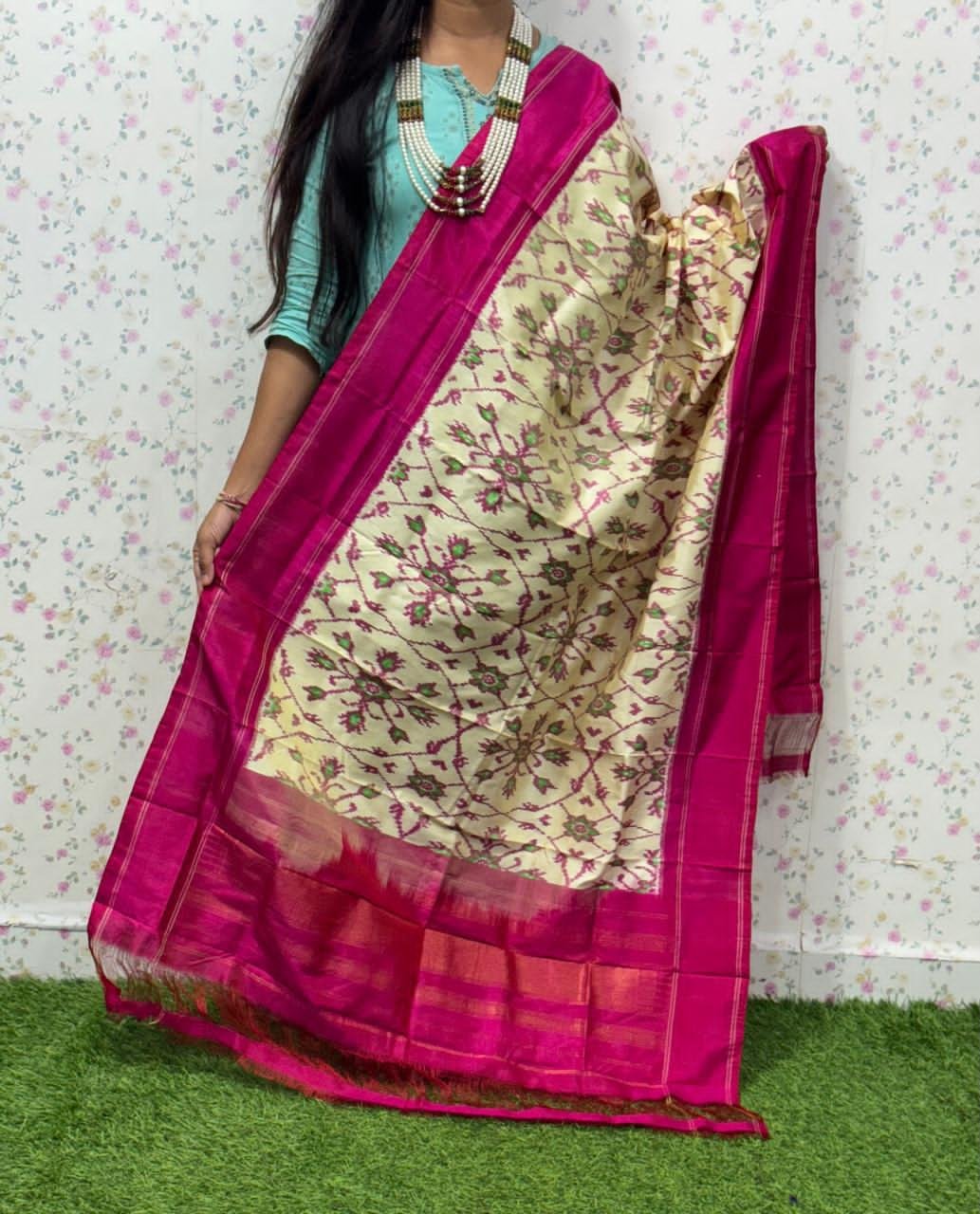 Silk Dupatta - PSDHY13-ISDPDECDC-03