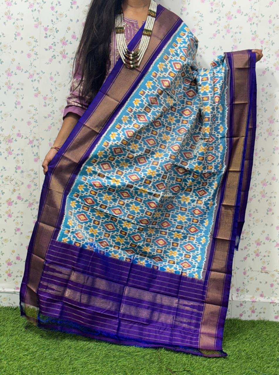 Silk Dupatta - PSDHY13-ISDPDECDC-28