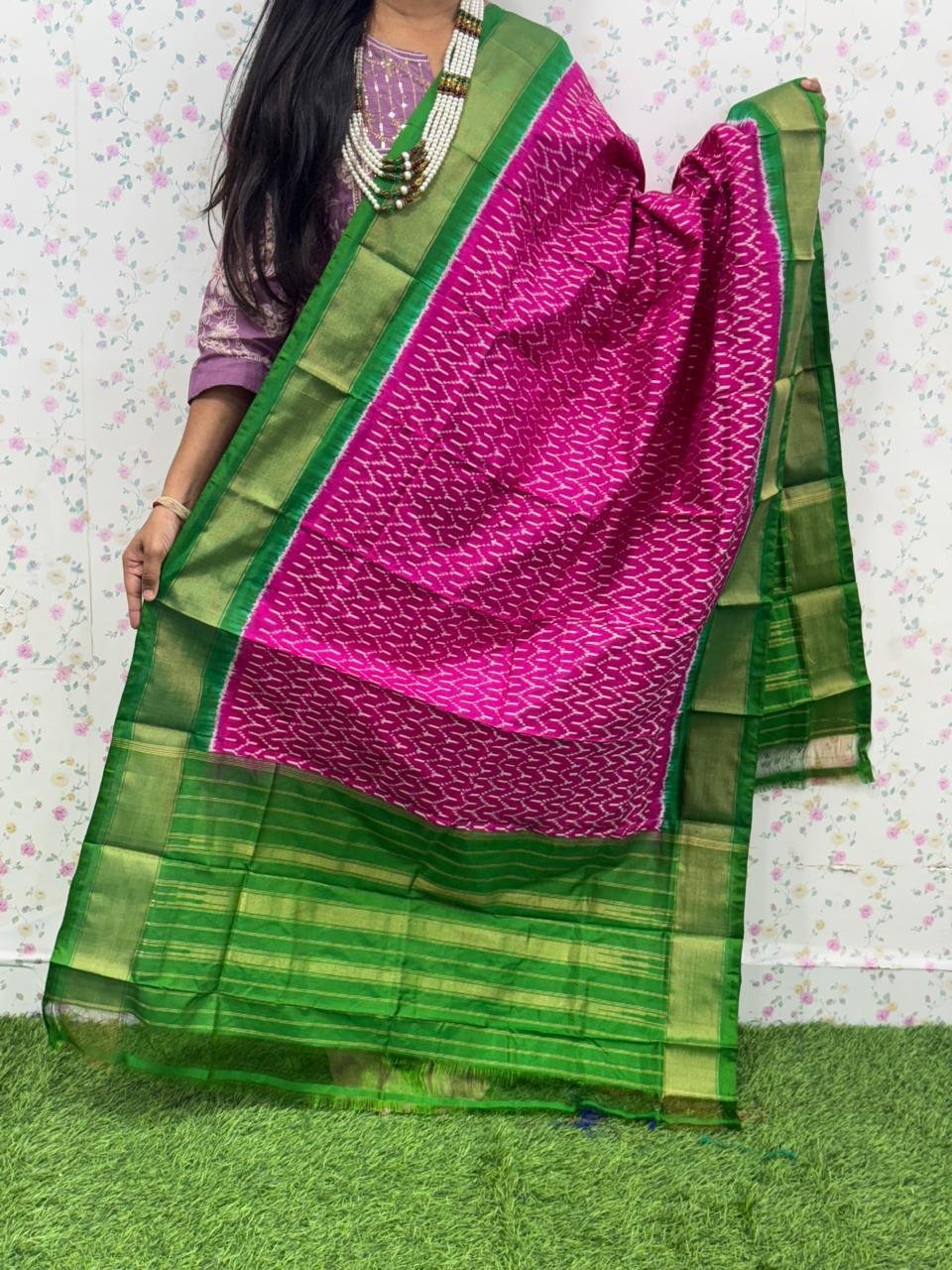 Silk Dupatta - PSDHY13-ISDPDECDC-41
